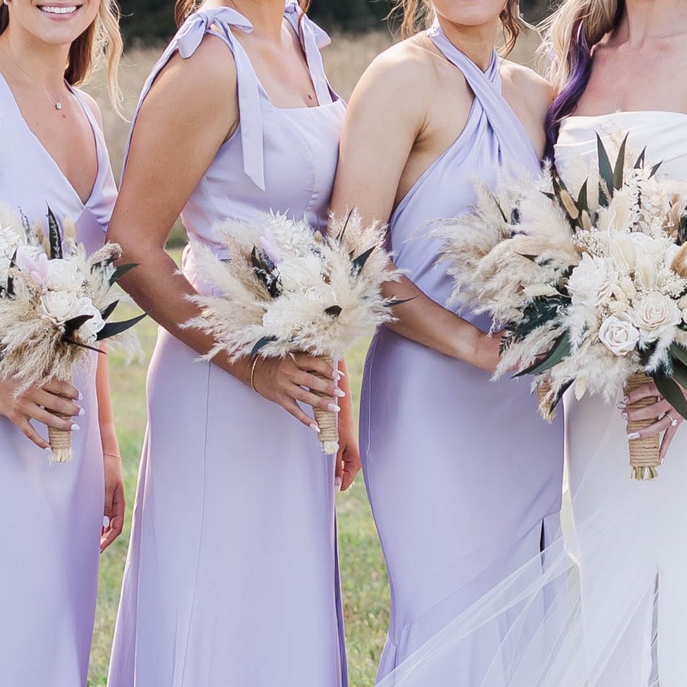 Matte satin dusty lilac bridesmaid dress - Picture 5 of 5